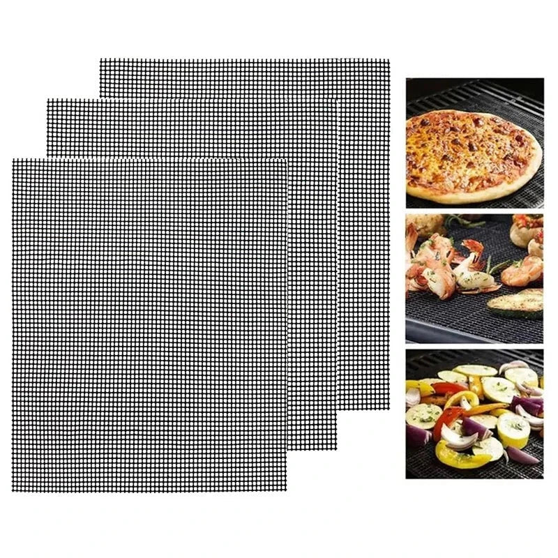 Mata Siatkowa do Grilla 33 x 40 cm – Nieprzywierająca, Wielokrotnego Użytku, Odporna na Wysokie Temperatury 1