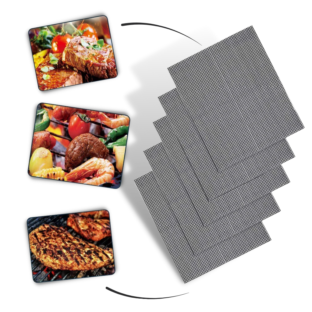 Mata Siatkowa do Grilla 33 x 40 cm – Nieprzywierająca, Wielokrotnego Użytku, Odporna na Wysokie Temperatury 2