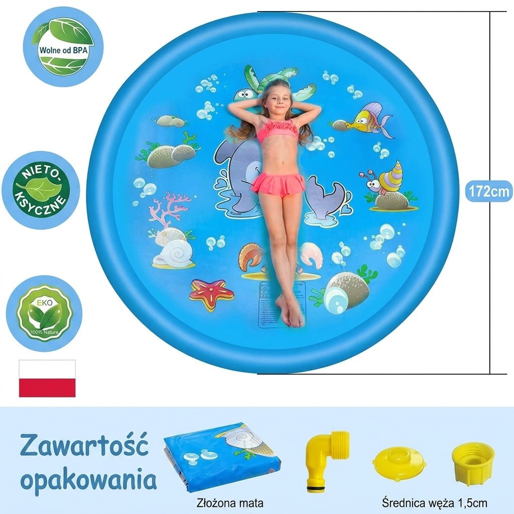 Mata do Zabawy dla Dzieci 100cm – Bezpieczna Bryzgowa Mata na Świeżym Powietrzu 3