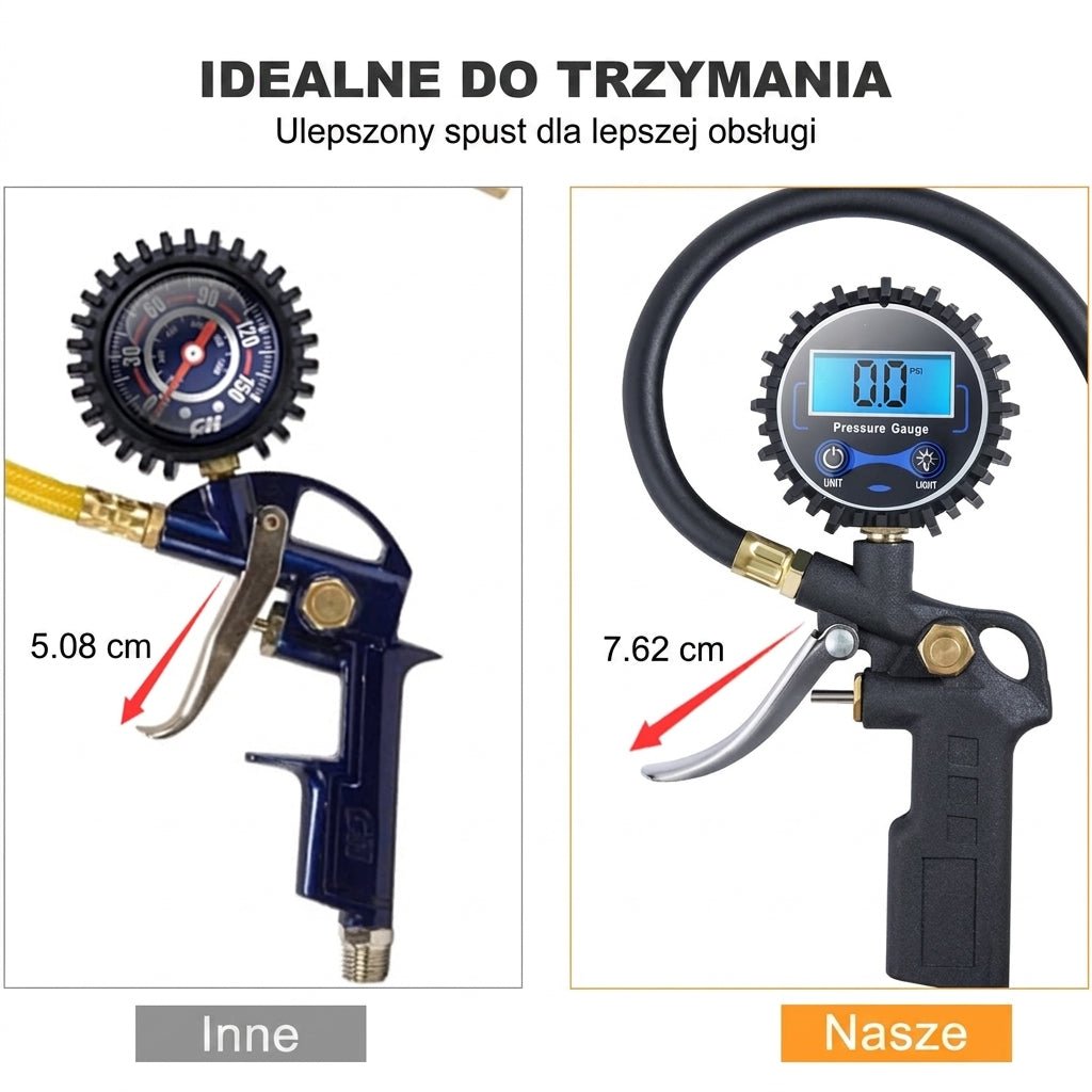 Miernik Ciśnienia w Oponach z Wyświetlaczem LED – Precyzyjny i Ergonomiczny do Samochodów i SUV-ów 6