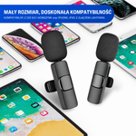 Mikrofon Bezprzewodowy do Telefonu – 2-Pak z Redukcją Szumów i Synchronizacją dla iPhone i iPad
