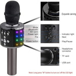 Mikrofon do Karaoke Bluetooth 4 w 1 z Głośnikiem i Efektem LED – Bezprzewodowy Mikrofon z Nagrywaniem 2