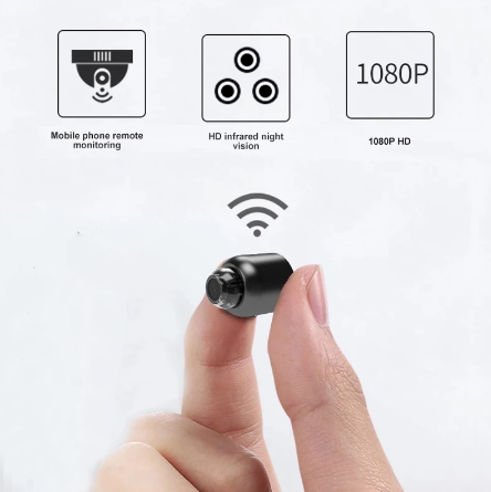 Mini Kamera HD IP WiFi 1080P Z Noktowizorem I Szerokokątnym Obiektywem 6