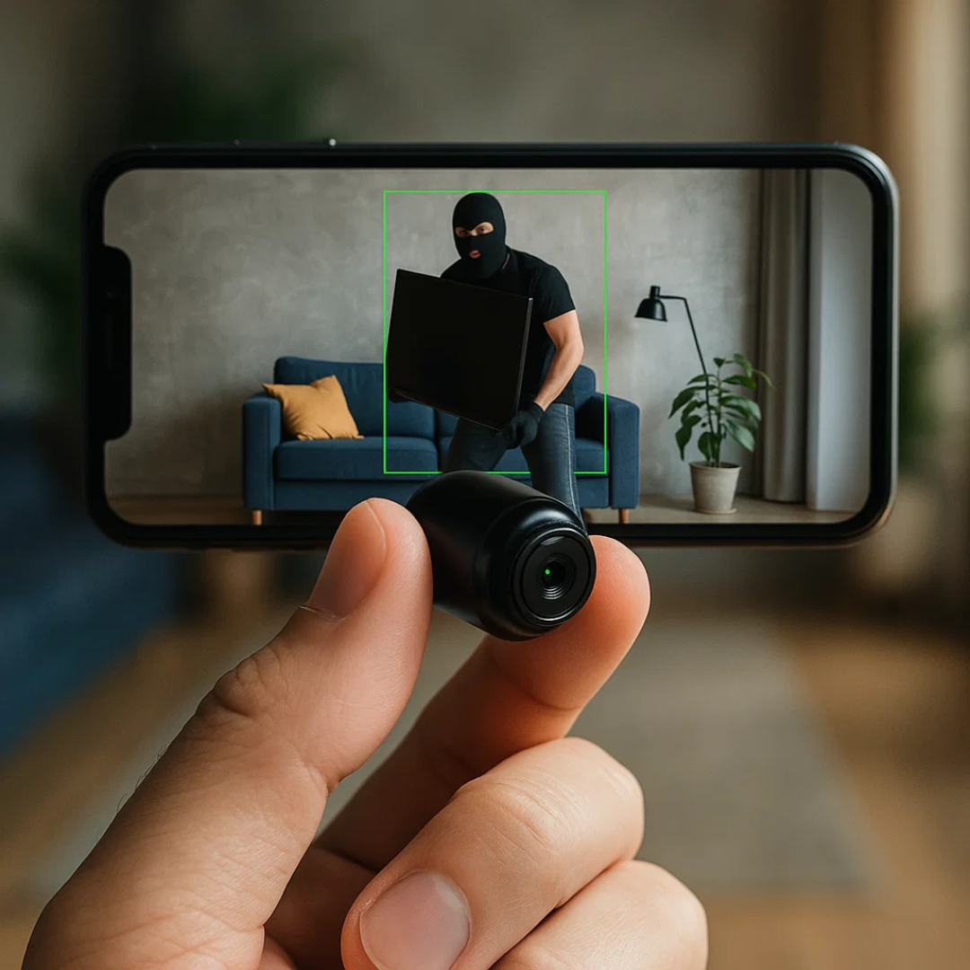 Mini Kamera Szpiegowska 1080P Bezprzewodowa z Dźwiękiem - Dyskretne Monitorowanie 0