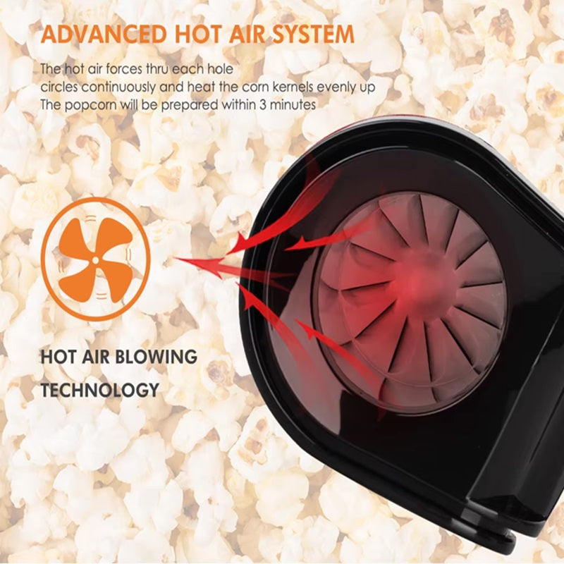 Mini Maszyna Do Popcornu 1200W - Bezolejowe Urządzenie Do Robienia Popcornu 5