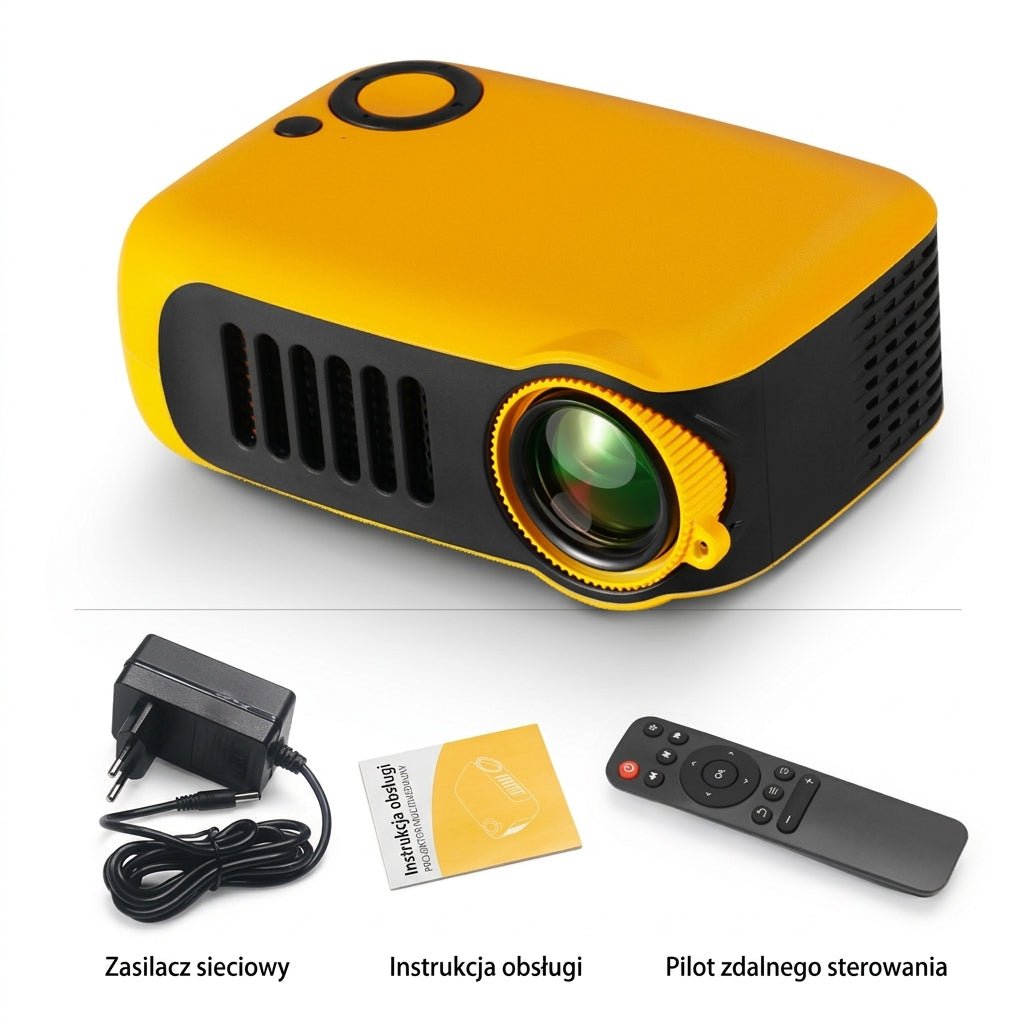 Mini Projektor Przenośny HD 1000 Lumenów z HDMI – Rzutnik Multimedialny do Domu i Podróży 3