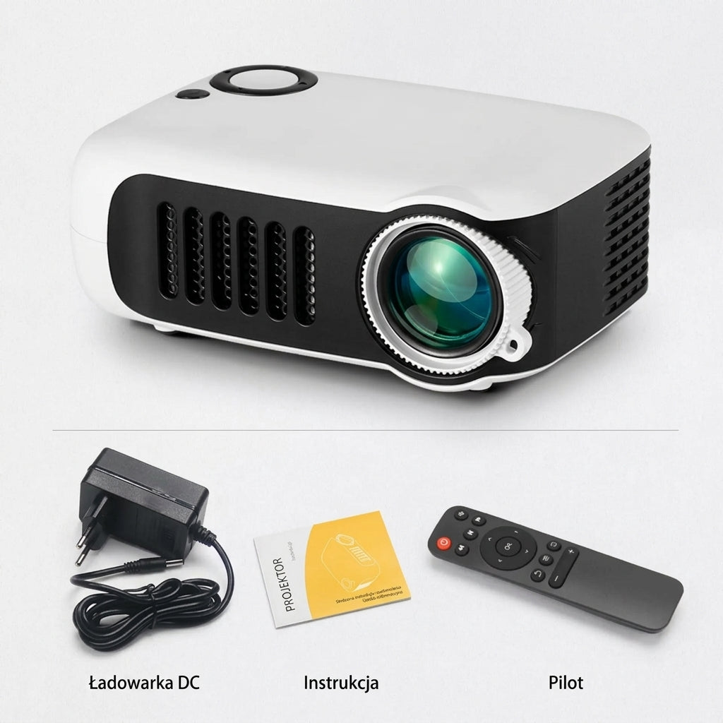 Mini Projektor Przenośny HD 1000 Lumenów z HDMI – Rzutnik Multimedialny do Domu i Podróży 2