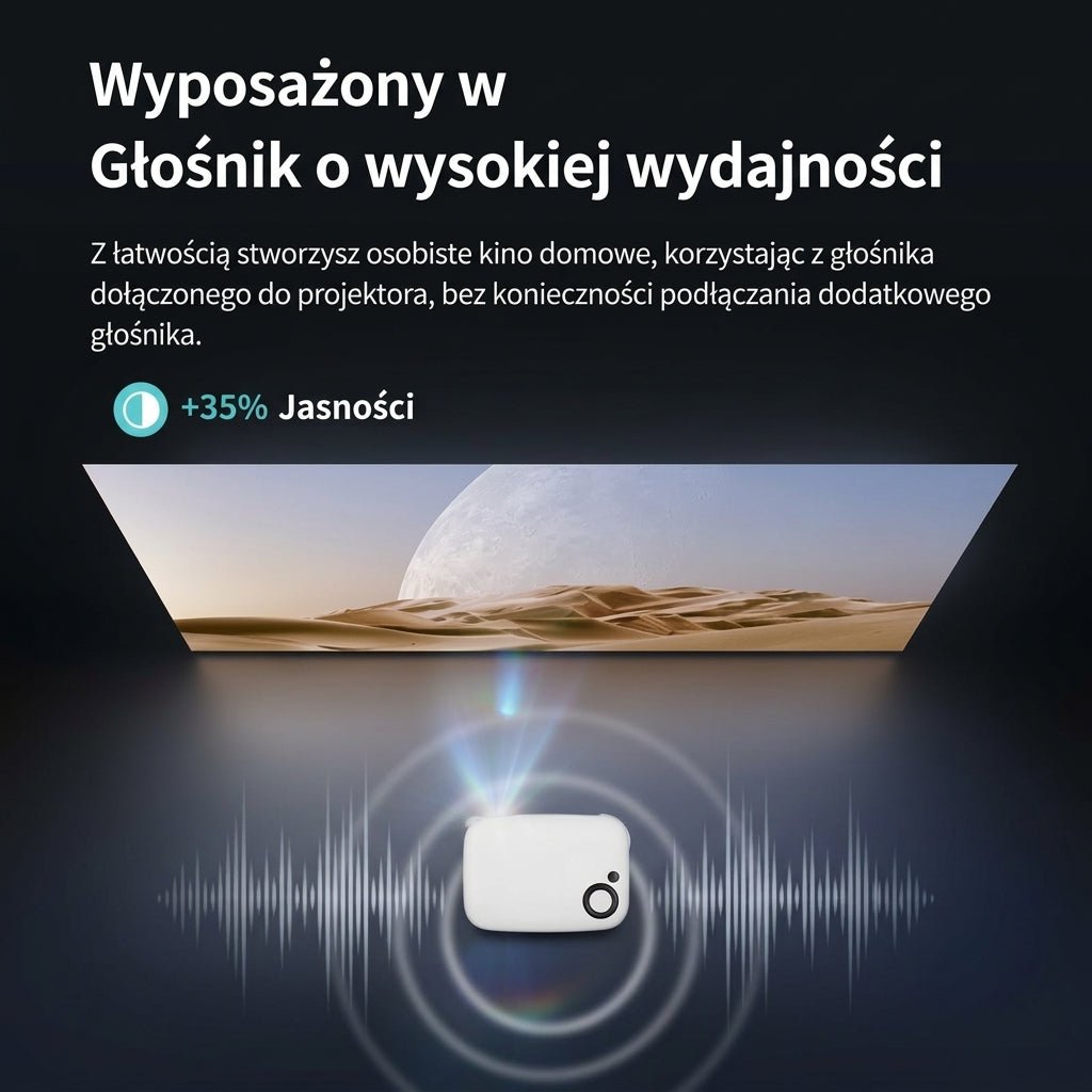 Mini Projektor Przenośny HD 1000 Lumenów z HDMI – Rzutnik Multimedialny do Domu i Podróży 11