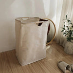 Minimalistyczny Kosz na Pranie - Bawełnowy Kosz na Bieliznę z Wzmocnionymi Uchwytem 2