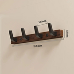 Minimalistyczny Wieszak na Płaszcze z Drewna i Metalu, Wytrzymały i Stylowy 8