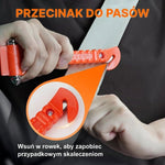 Młotki Bezpieczeństwa do Samochodu – Zestaw 2 Sztuk z Przecinakiem do Pasów i Antypoślizgowym Uchwytam 7