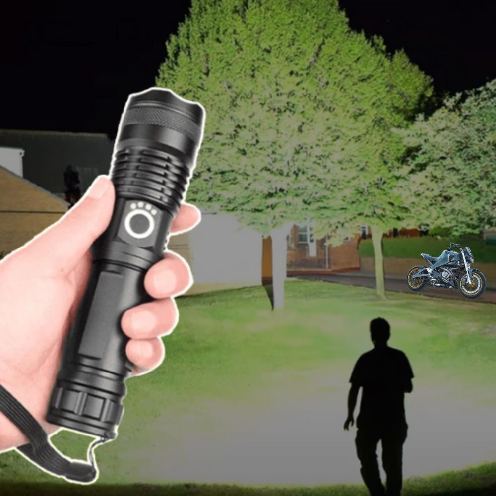 Mocna Latarka XHP50.2 90000 Lumenów, Wodoodporna, Akumulatorowa, Aluminium Lotnicze 0