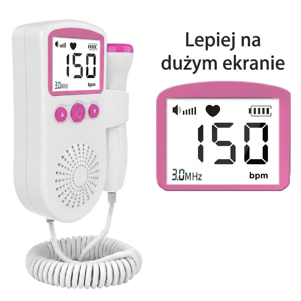 Monitor Tętna Płodu Doppler – Sonda 3 MHz, Podświetlany Wyświetlacz LCD, Trzy Tryby Pracy 3