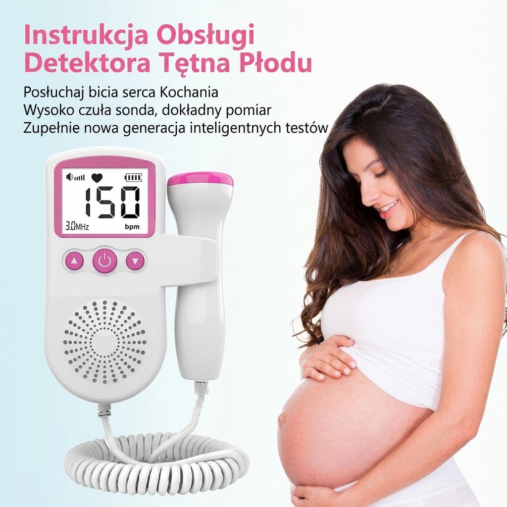Monitor Tętna Płodu Doppler – Sonda 3 MHz, Podświetlany Wyświetlacz LCD, Trzy Tryby Pracy 2