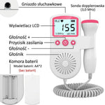 Monitor Tętna Płodu Doppler – Sonda 3 MHz, Podświetlany Wyświetlacz LCD, Trzy Tryby Pracy 6