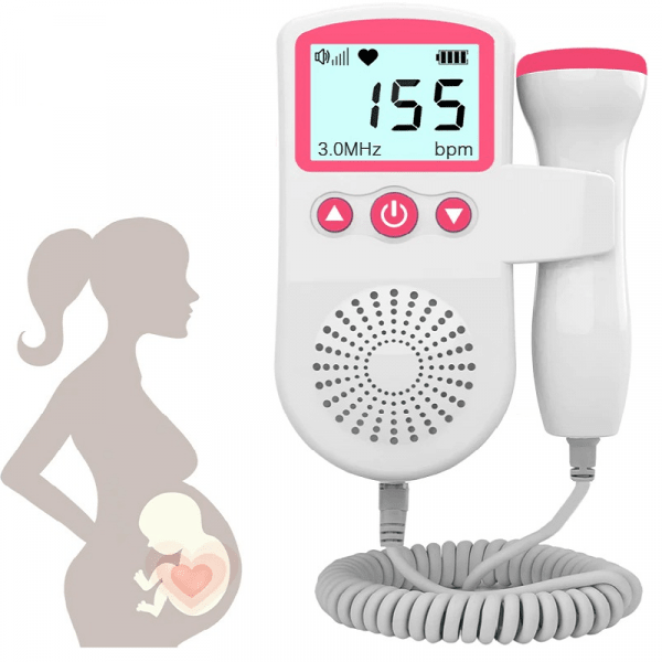 Monitor Tętna Płodu Doppler – Sonda 3 MHz, Podświetlany Wyświetlacz LCD, Trzy Tryby Pracy 0