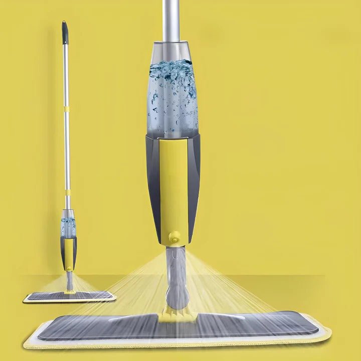 Mop Natryskowy 360° z Mikrofibry do Twardych Podłóg - Ergonomiczny i Wielokrotnego Użytku 0