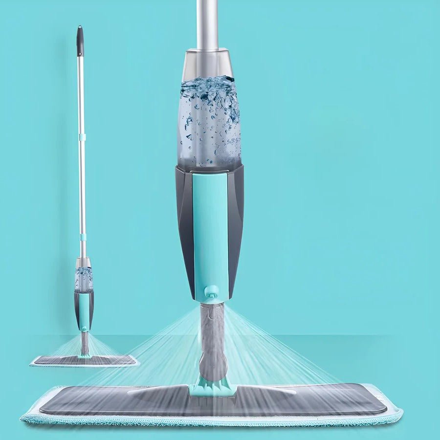 Mop Natryskowy 360° z Mikrofibry do Twardych Podłóg - Ergonomiczny i Wielokrotnego Użytku 1
