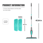 Mop Natryskowy 360° z Mikrofibry do Twardych Podłóg - Ergonomiczny i Wielokrotnego Użytku 6