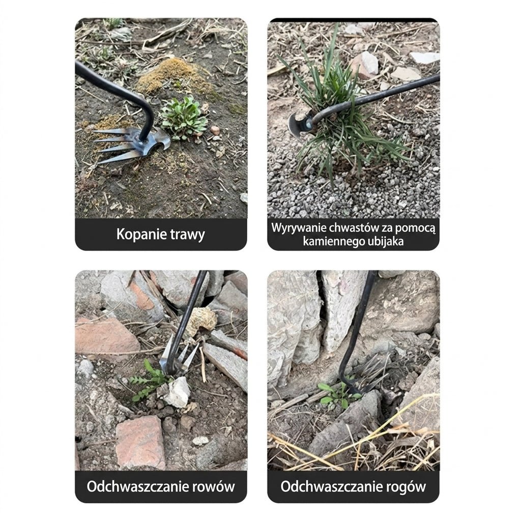 Motyczka do Pielenia Chwastów – Stal Manganowa, Ergonomiczny Uchwyt, 4 Zęby 5