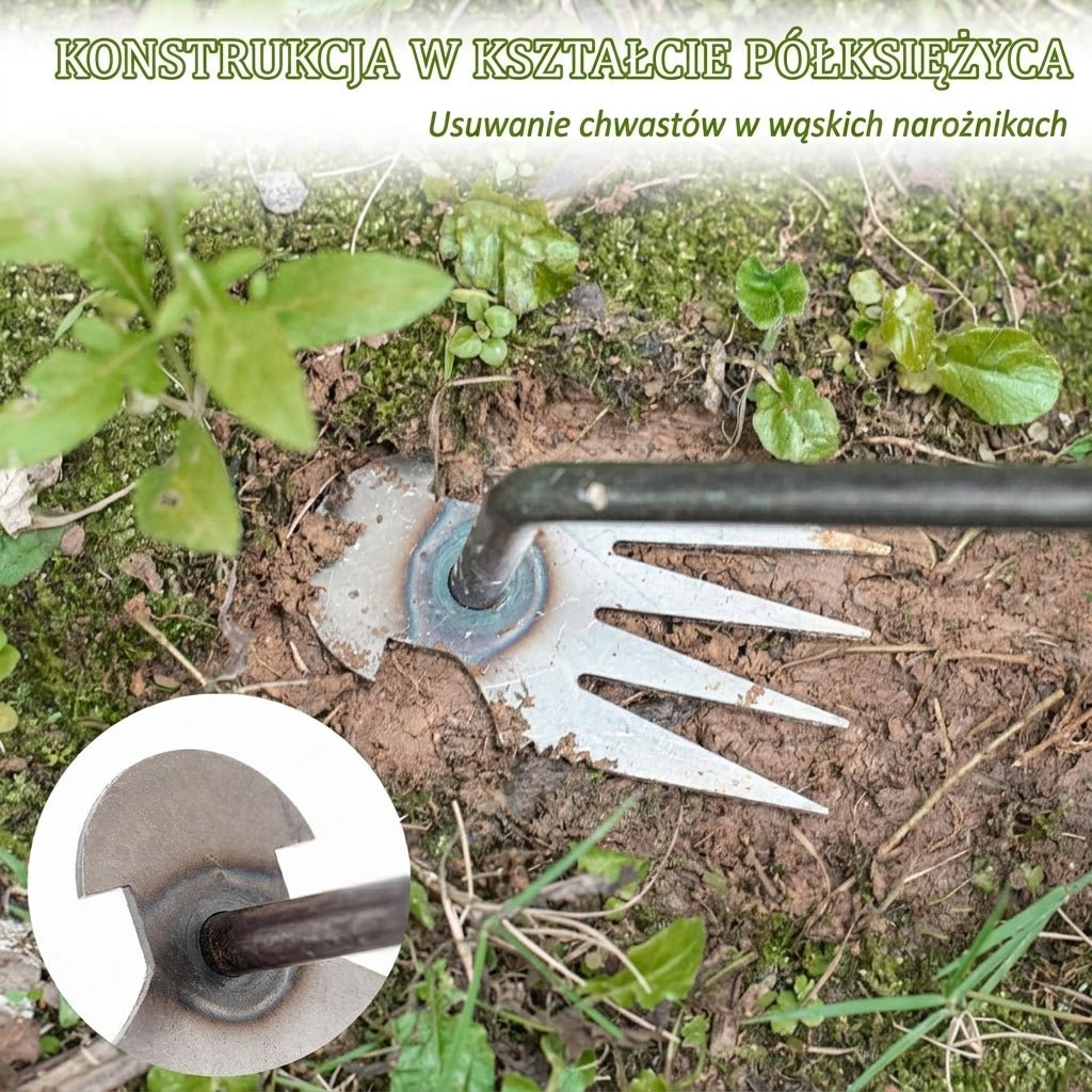 Motyczka do Pielenia Chwastów – Stal Manganowa, Ergonomiczny Uchwyt, 4 Zęby 9