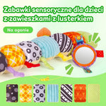 Muzyczna Pluszowa Grzechotka dla Niemowląt w Kształcie Gąsienicy – Różne Tekstury, Stymulacja Zmysłów 6