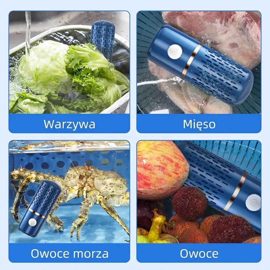 Myjka Ultradźwiękowa do Warzyw i Owoców - Bezprzewodowa, Wodoodporna, Dokładne Czyszczenie 9