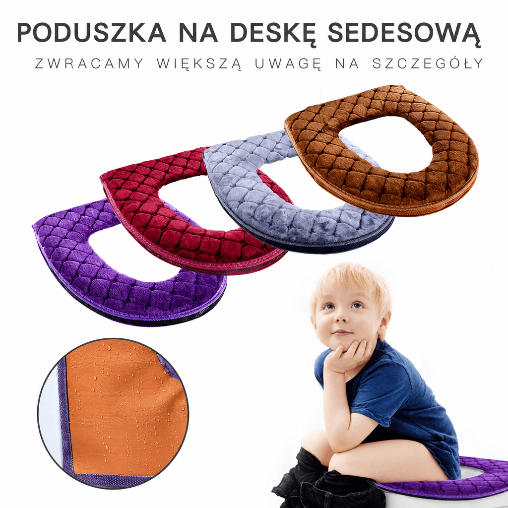 Nakładka Na Deskę Sedesową 37x44 cm – Miękka, Łatwa w Czyszczeniu, Uniwersalna