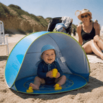 Namiot Plażowy dla Dzieci z Ochroną UV 50+ – Mini Basen, Lekka Konstrukcja, 117x79 cm