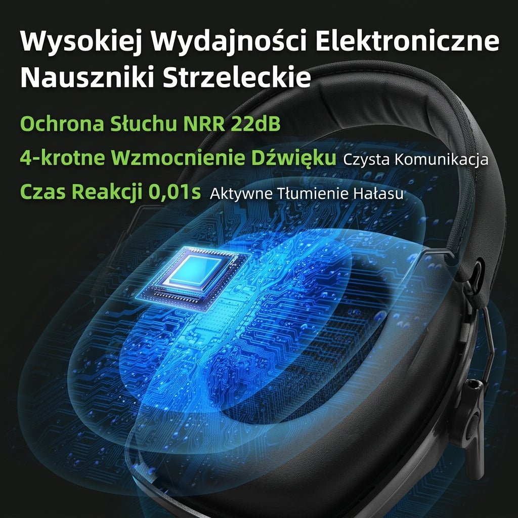 Nauszniki Ochronne z Redukcją Hałasu 22 dB i Bluetooth 5.0 – Wzmocnienie Dźwięku 4x, do Strzelania 9