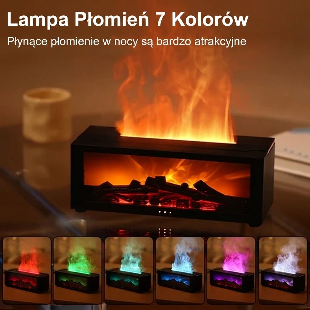 Nawilżacz Powietrza z Dyfuzorem Aromaterapii i Efektem Płomienia – 150 ml do 10 m² 12