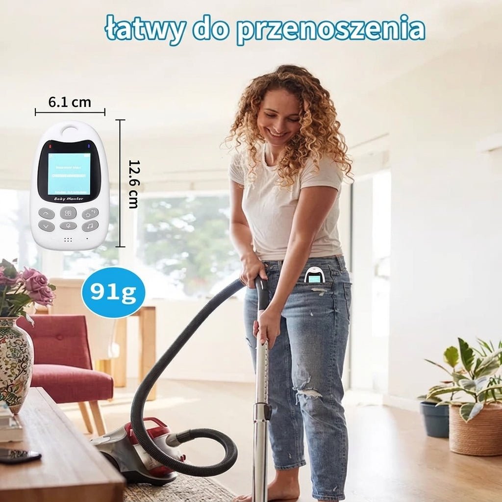 Niania Wideo z Noktowizorem i Dwukierunkową Komunikacją – Bezprzewodowy Monitor Dziecięcy 300m 6