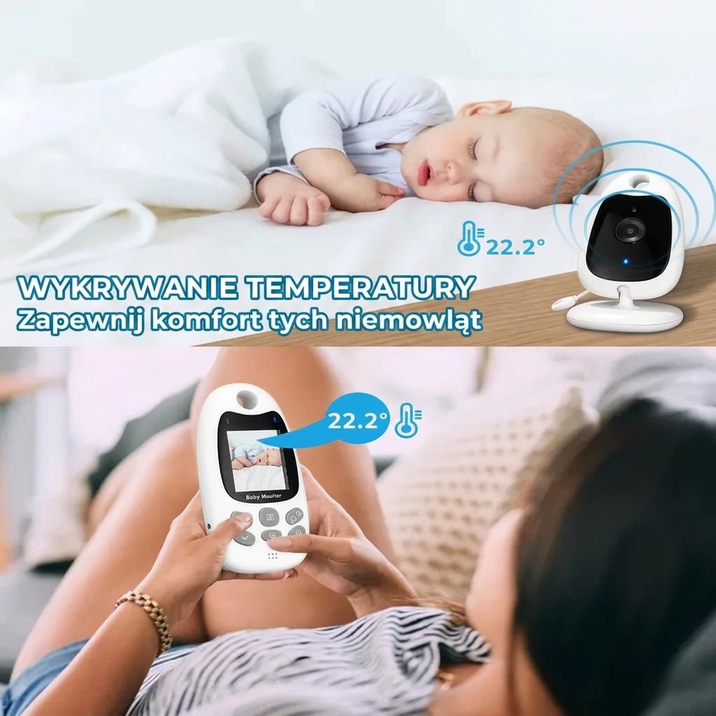 Niania Wideo z Noktowizorem i Dwukierunkową Komunikacją – Bezprzewodowy Monitor Dziecięcy 300m 8