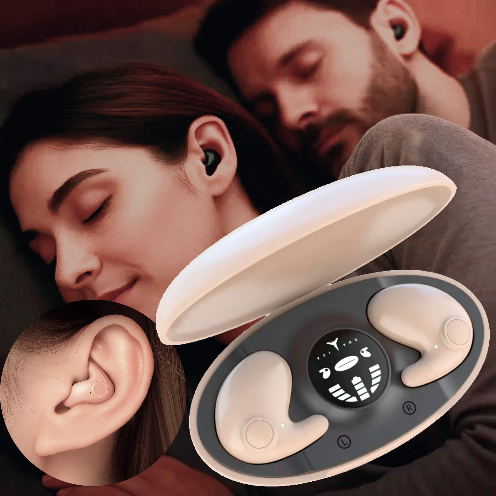 Niewidoczne Słuchawki Douszne Bezprzewodowe z Redukcją Szumów IPX5, Bluetooth 5.3 9