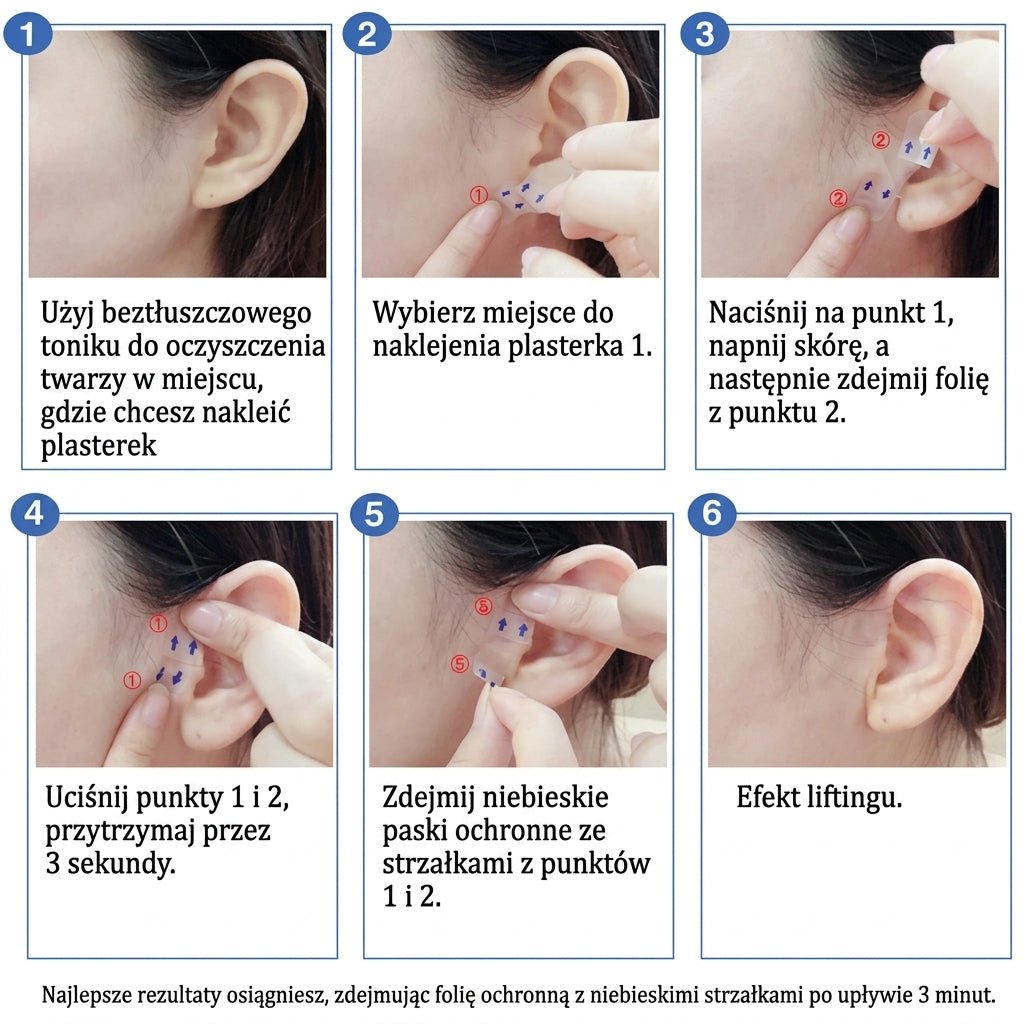 Niewidzialna Taśma Liftingująca do Twarzy – Szybki Efekt Młodszej i Szczuplejszej Twarzy, 40 Sztuk 5