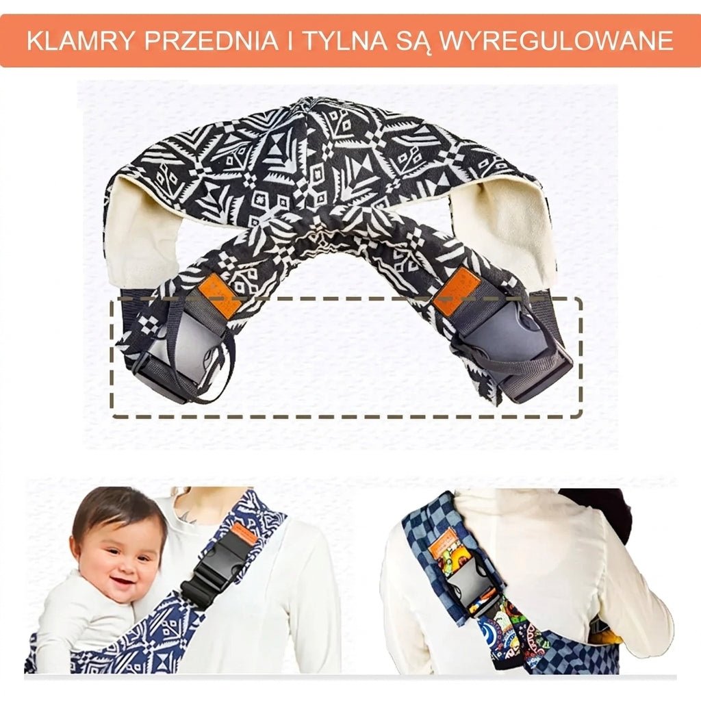 Nosidełko dla dzieci regulowane – lekkie, składane do codziennego noszenia dla niemowlaka 5