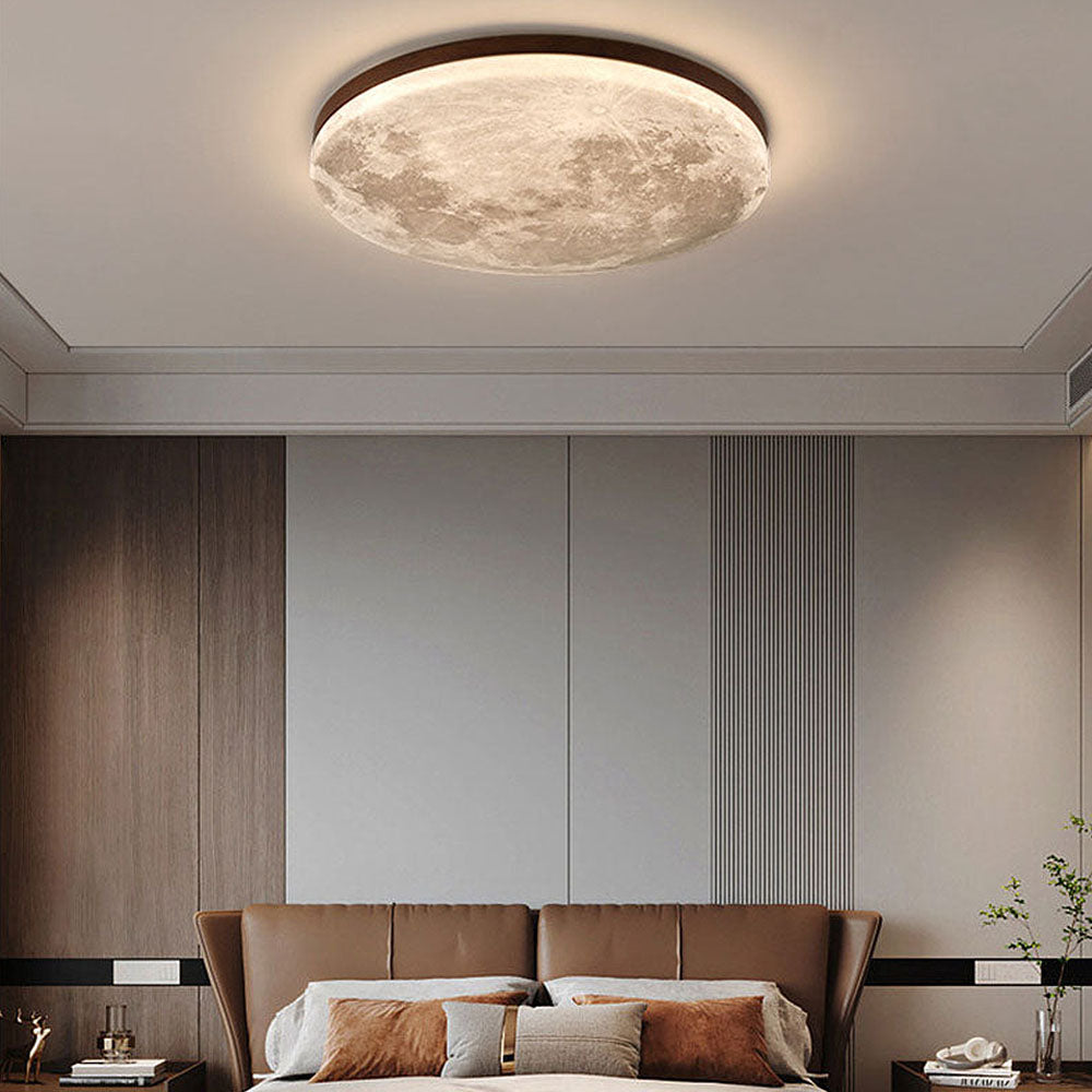 Nowoczesna Lampa Sufitowa Inspirowana Księżycem do Salonu i Sypialni - Eleganckie Oświetlenie w Minimalistycznym Stylu