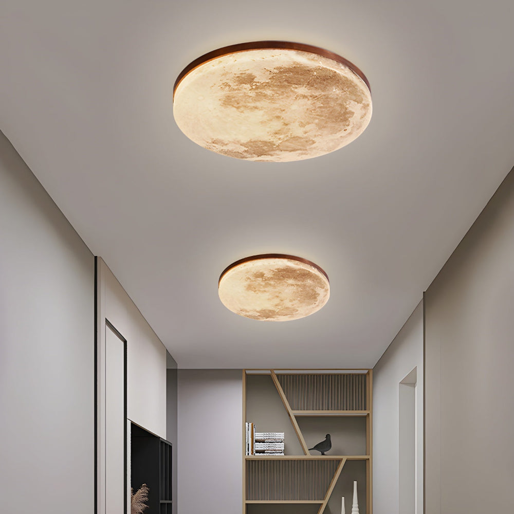 Nowoczesna Lampa Sufitowa Inspirowana Księżycem do Salonu i Sypialni - Eleganckie Oświetlenie w Minimalistycznym Stylu