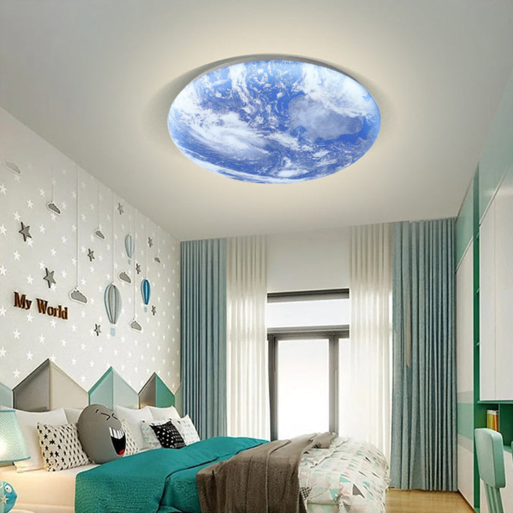 Nowoczesna Lampa Sufitowa Inspirowana Księżycem do Salonu i Sypialni - Eleganckie Oświetlenie w Minimalistycznym Stylu