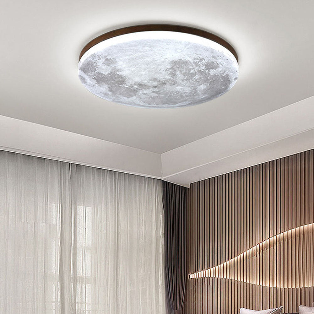 Nowoczesna Lampa Sufitowa Inspirowana Księżycem do Salonu i Sypialni - Eleganckie Oświetlenie w Minimalistycznym Stylu