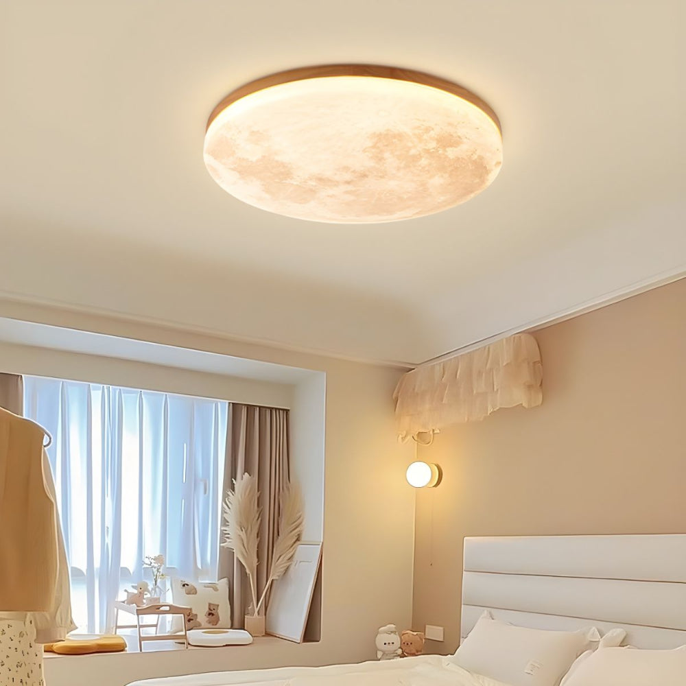 Nowoczesna Lampa Sufitowa Inspirowana Księżycem do Salonu i Sypialni - Eleganckie Oświetlenie w Minimalistycznym Stylu