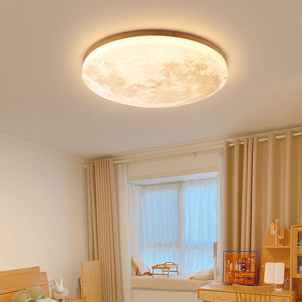 Nowoczesna Lampa Sufitowa Inspirowana Księżycem do Salonu i Sypialni - Eleganckie Oświetlenie w Minimalistycznym Stylu