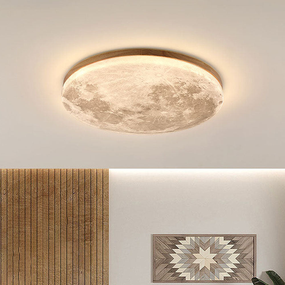 Nowoczesna Lampa Sufitowa Inspirowana Księżycem do Salonu i Sypialni - Eleganckie Oświetlenie w Minimalistycznym Stylu