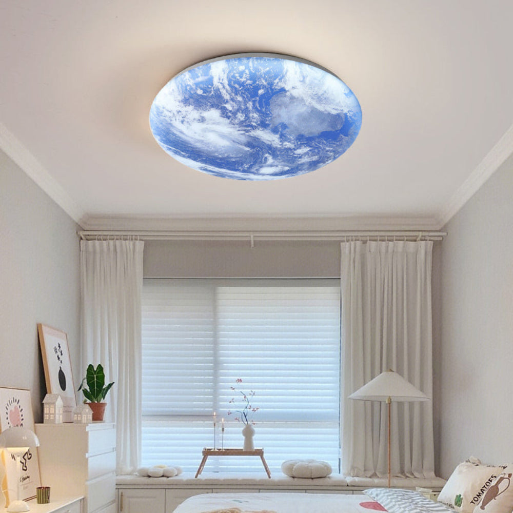 Nowoczesna Lampa Sufitowa Inspirowana Księżycem do Salonu i Sypialni - Eleganckie Oświetlenie w Minimalistycznym Stylu