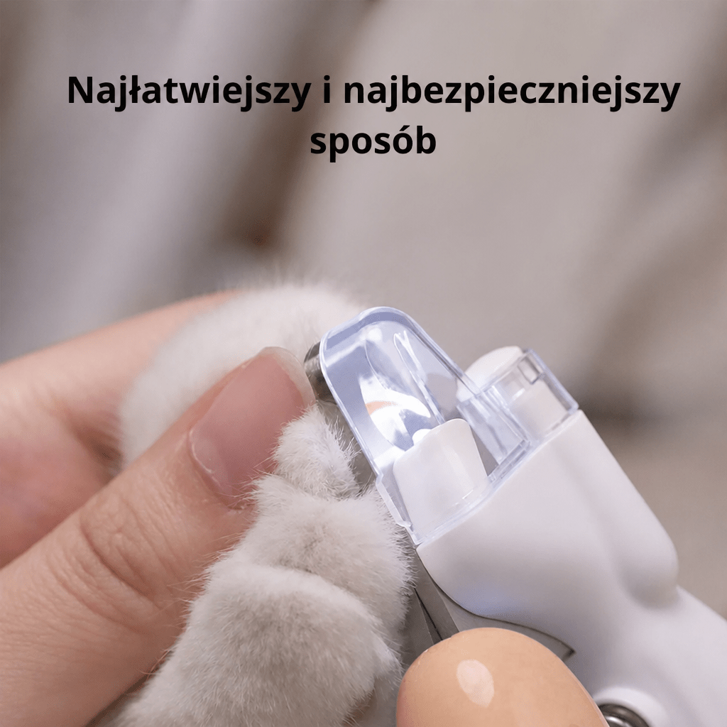 Obcinacz do Paznokci dla Psa i Kota z Oświetleniem LED – Bezpieczne Przycinanie z Antypoślizgowymi Uchwytami