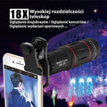 Obiektyw do Telefonu 18x z Szerokim Kątem – Wysoka Jakość 4K, Kompatybilny z iPhone'em 5