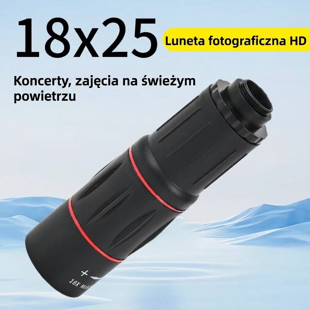 Obiektyw do Telefonu 18x z Szerokim Kątem – Wysoka Jakość 4K, Kompatybilny z iPhone'em 6