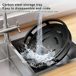 Obrotowy Metalowy Organizer 3-Poziomowy z Wytrzymałą Ramą i 360° Obrotem 1