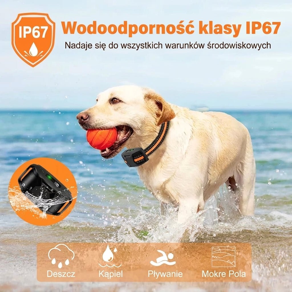Obroża elektroniczna do zdalnego szkolenia psów z zasięgiem 1000 m i 3 trybami pracy 7