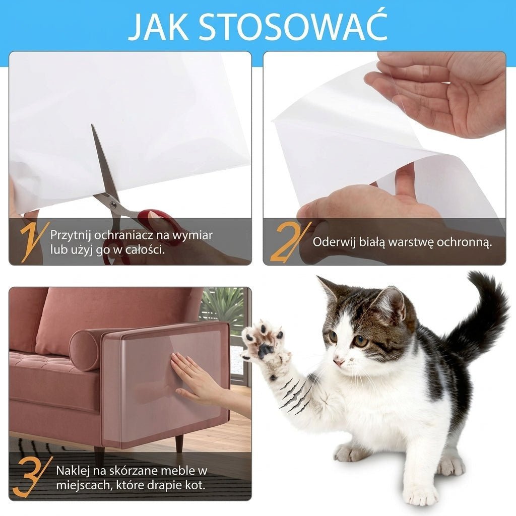 Ochraniacze na Meble dla Kotów – 8 Sztuk, Odporne na Zarysowania, Łatwy Montaż 4